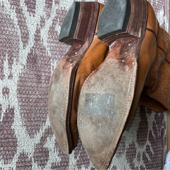 Justin Boots Tan Butterscotch 13” 1636 Cowboy Boots size 9 - Picture 4 of 12